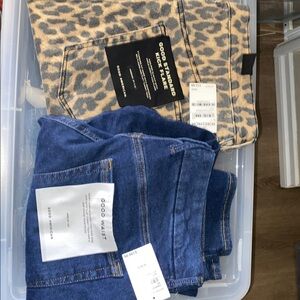 Jsampso Bundle - Good American Animal Print Jeans Sz16 / Good Waisr Skinny 14-18